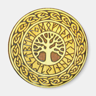 Viking Runes met Tree Koelkast Magnet