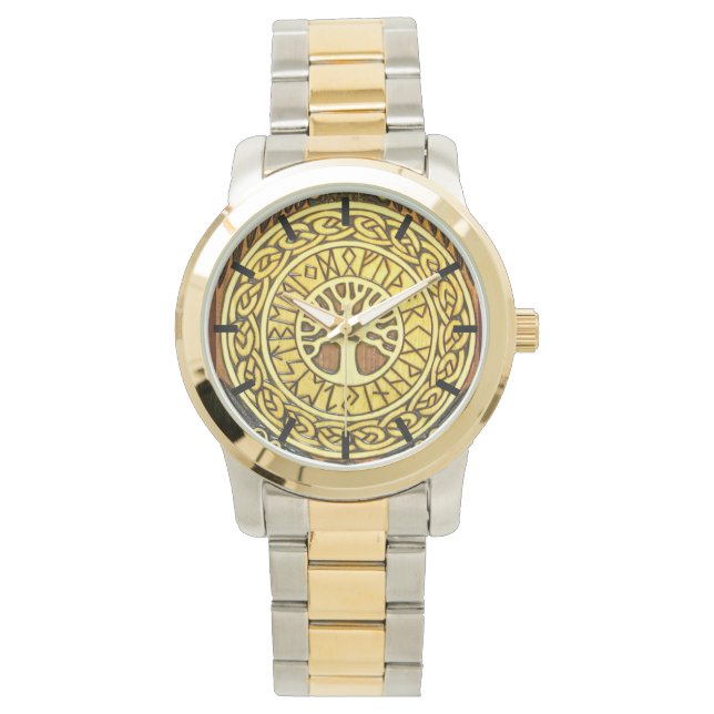 Viking Runes met Tree Watch Horloge (Voorkant)