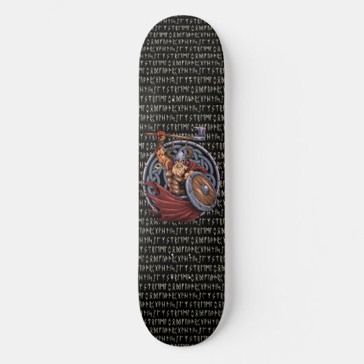 Viking Runes Valhalla Bound Warrior Persoonlijk Skateboard (Voorkant)