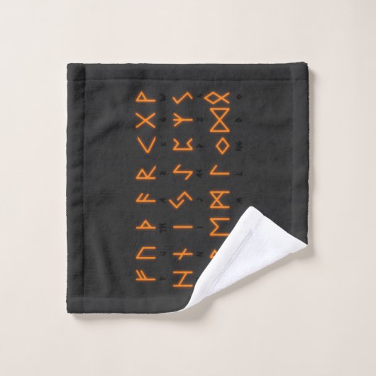Viking Runic Alphabet Bad Handdoek (Wasdoekje)
