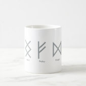 Viking runt Norse Mythology Grey Geometric Koffiemok (Center)