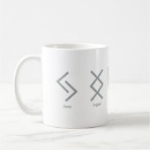 Viking runt Norse Mythology Grey Geometric Koffiemok (Links)