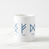 Viking runt Norse Mythology Navy Geometric Koffiemok (Center)