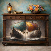Viking Sails Clash Decoupage Tissuepapier