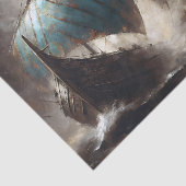 Viking Sails Clash Decoupage Tissuepapier (Detail)