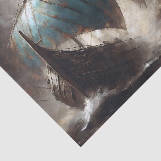 Viking Sails Clash Decoupage Tissuepapier (Detail)