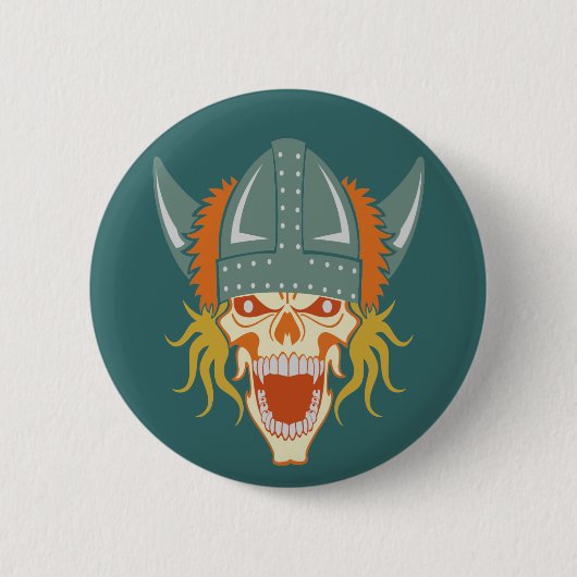 VIKING schedel aangepaste kleurknop Ronde Button 5,7 Cm (Voorkant)