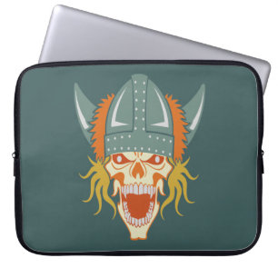 VIKING schedel aangepaste laptophoes Laptop Sleeve
