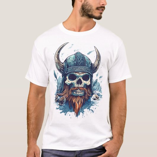 Viking Schedel Berserker T-shirt (Voorkant)
