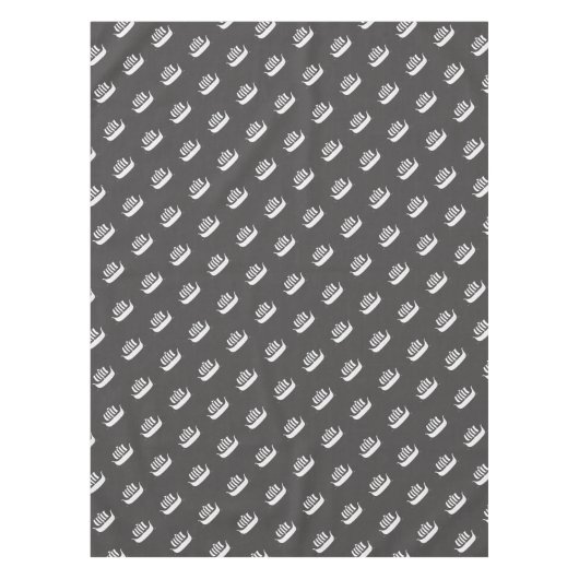 Viking schepen/beugboot met aangepaste achtergrond tafelkleed (Voorkant)