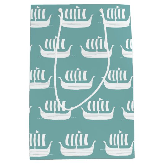 Viking schepen giftzak medium cadeauzakje (Voorkant)
