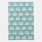 Viking schepen keukenhanddoek (Verticaal)