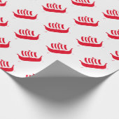 Viking-schepen met aanpasbare kleur cadeaupapier (Hoek)