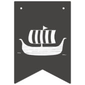 Viking schepen met drijvende beug met aangepaste a vlaggetjes (Tweede vlag)