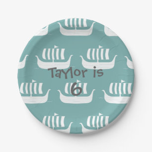 Viking schepen papieren bord