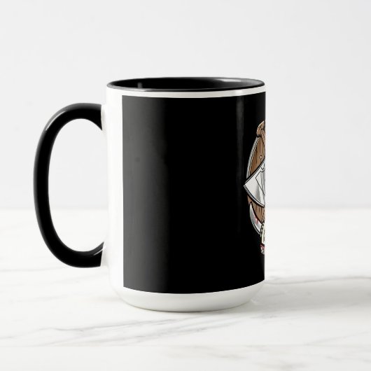 Viking Schild - Cartoon Logo Mok (Links)