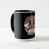 Viking Schild - Cartoon Logo Mok (Voorkant links)
