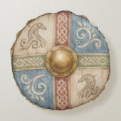 Viking Schild Ronde Kussen (Achterkant)