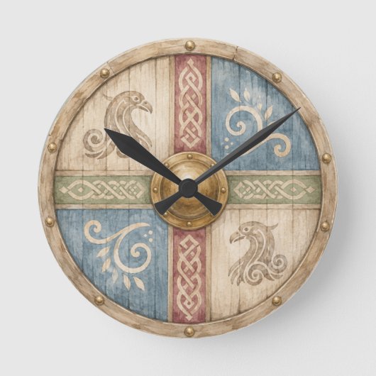 Viking Schip Babykamer Ronde Klok (Voorkant)