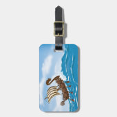 Viking schip bagagelabel (Voorkant verticaal)