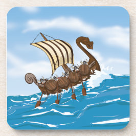 Viking schip drankjes onderzetter