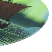 Viking-schip en Noorderlicht Snijplank (Hoek)