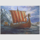 Viking Schip Gift Tissue Paper Tissuepapier (Voorkant)