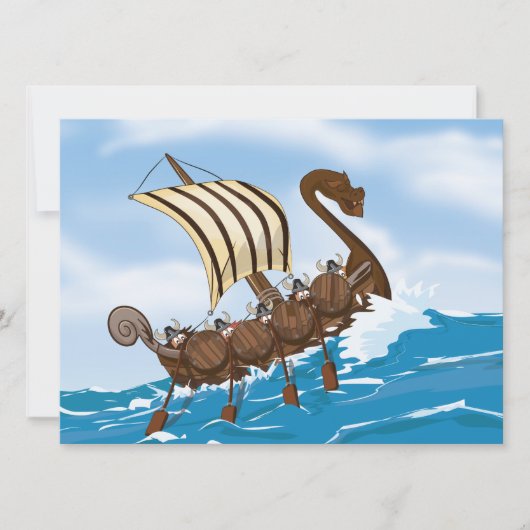 Viking schip kaart (Voorkant)