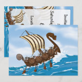 Viking schip kaart (Voorkant / Achterkant)