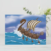 Viking schip kaart (Staand voorkant)