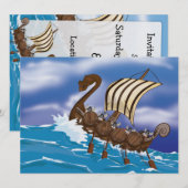 Viking schip kaart (Voorkant / Achterkant)