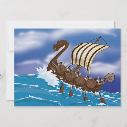Viking schip kaart (Voorkant)