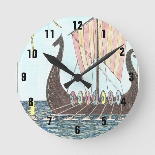 VIKING SCHIP klok (Voorkant)