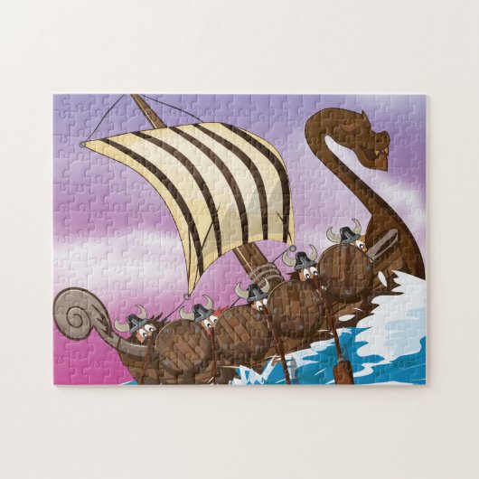 Viking schip legpuzzel (Horizontaal)