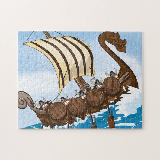 Viking schip legpuzzel (Horizontaal)