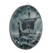 VIKING SCHIP - MIJN vader is mijn held, aanpasbaar Dartbord (Voorkant Links)