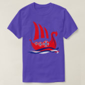 Viking schip Noorwegen T-shirt (Design voorkant)