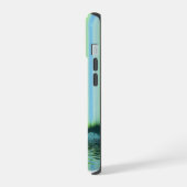 Viking schip onder het noorderlicht iPhone 15 case (Linkerkant)