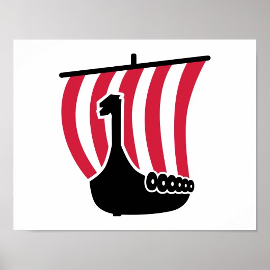 Viking-schip Poster (Voorkant)