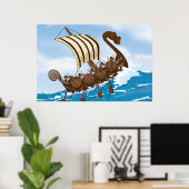 Viking schip poster (Thuiskantoor)