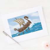 Viking-schip Rechthoekige Sticker (Envelop)