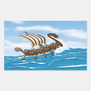 Viking-schip Rechthoekige Sticker