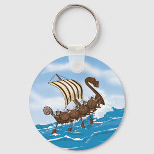 Viking schip sleutelhanger