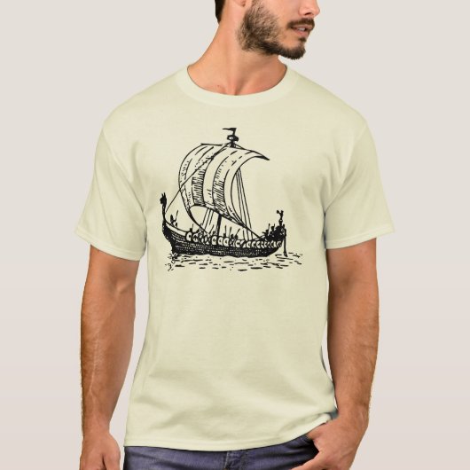 Viking schip t-shirt (Voorkant)