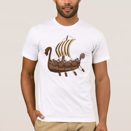 Viking schip t-shirt (Voorkant)
