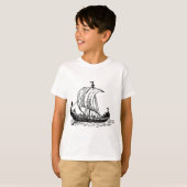 Viking schip t-shirt (Voorkant volledig)