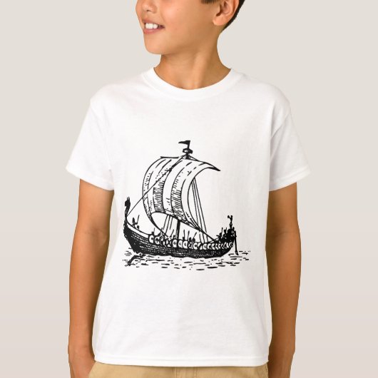 Viking schip t-shirt (Voorkant)