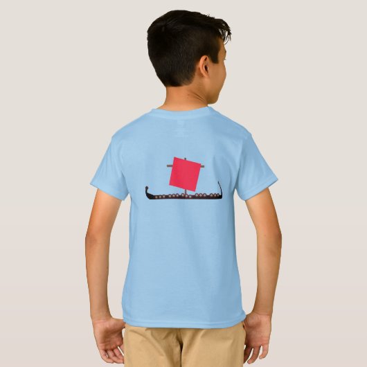 Viking-schip T-shirt (Achterkant volledig)