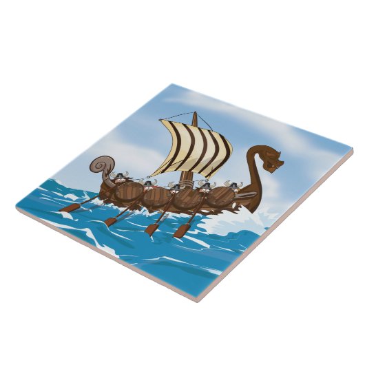 Viking schip tegeltje (Zijkant)