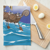 Viking schip theedoek (Quarter Fold)